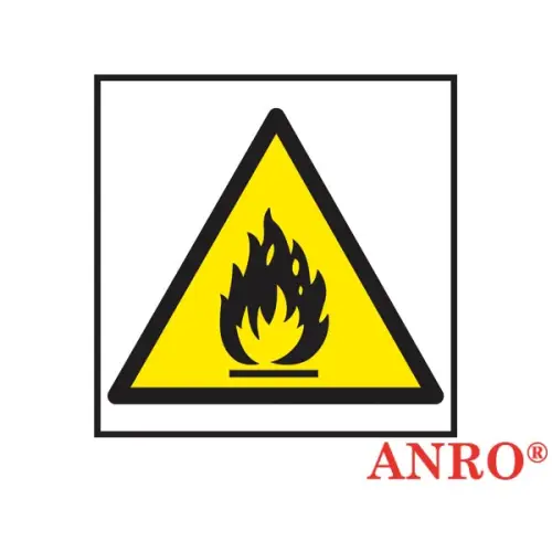 Znak ochrony ppoż. „Niebezpieczeństwo pożaru materiały łatwo zapalne ” 200x200 Z-14P
